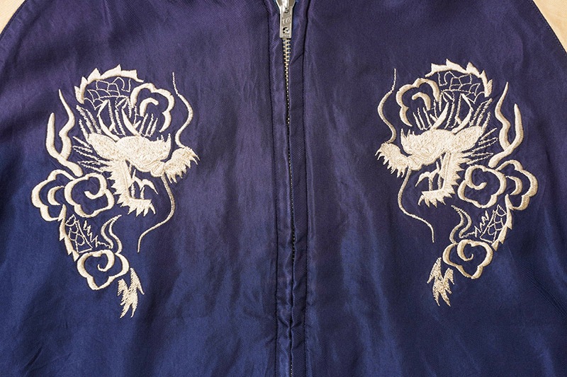 TAILOR TOYO ơ顼ΡEarly 1950s Style Acetate Souvenir Jacket  TIGER HEAD  JAPAN MAP (AGING MODEL)  TT15710-145