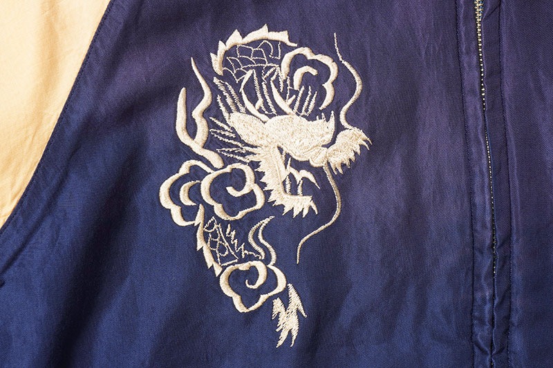 TAILOR TOYO ơ顼ΡEarly 1950s Style Acetate Souvenir Jacket  TIGER HEAD  JAPAN MAP (AGING MODEL)  TT15710-145