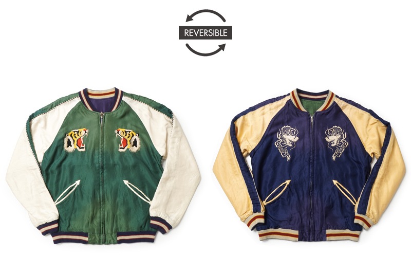 TAILOR TOYO ơ顼ΡEarly 1950s Style Acetate Souvenir Jacket  TIGER HEAD  JAPAN MAP (AGING MODEL)  TT15710-145