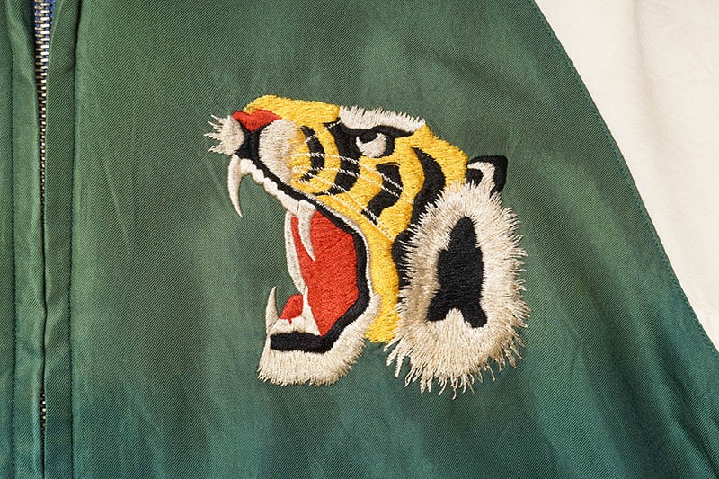 TAILOR TOYO ơ顼ΡEarly 1950s Style Acetate Souvenir Jacket  TIGER HEAD  JAPAN MAP (AGING MODEL)  TT15710-145