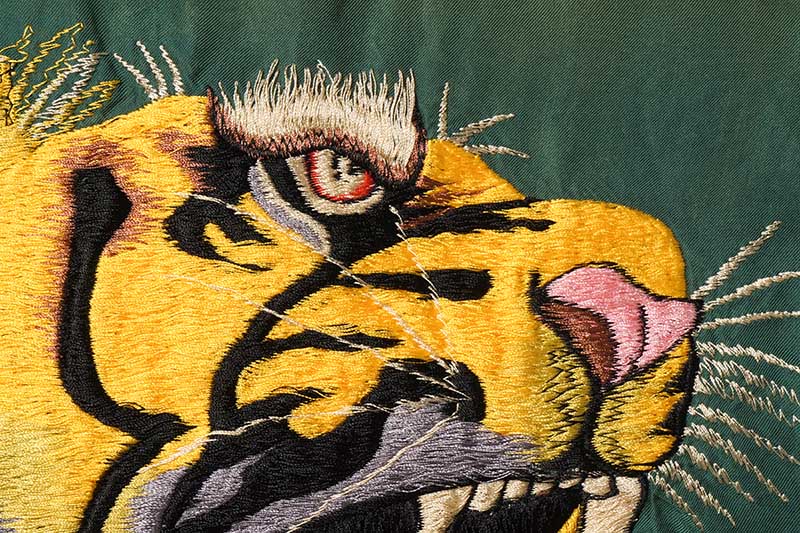TAILOR TOYO ơ顼ΡEarly 1950s Style Acetate Souvenir Jacket  TIGER HEAD  JAPAN MAP (AGING MODEL)  TT15710-145
