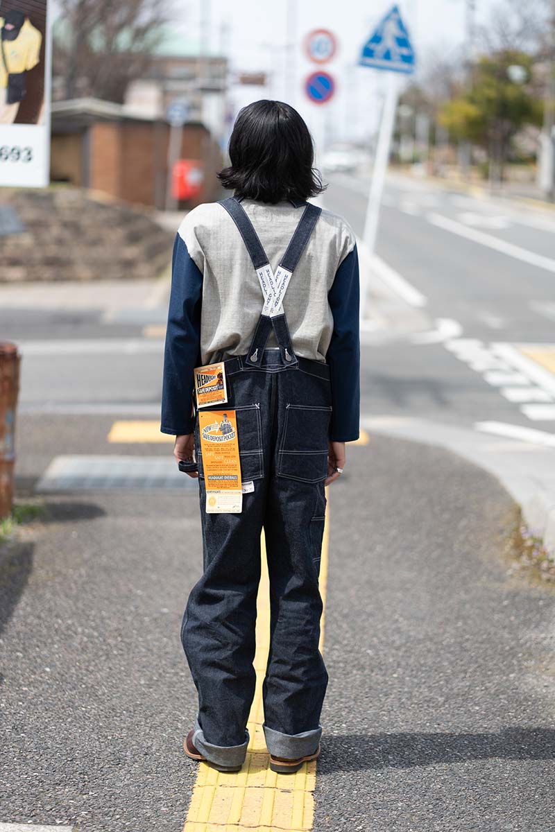 HEADLIGHT �إåɥ饤�� �����С�������  "11oz. BLUE DENIM LOW BACK OVERALLS"  HD42554