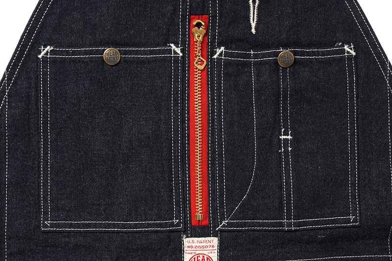 HEADLIGHT �إåɥ饤�� �����С�������  "11oz. BLUE DENIM LOW BACK OVERALLS"  HD42554
