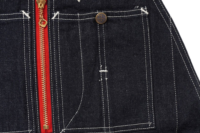 HEADLIGHT �إåɥ饤�� �����С�������  "11oz. BLUE DENIM LOW BACK OVERALLS"  HD42554