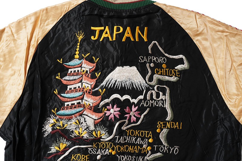 TAILOR TOYO �ơ��顼���� ��������� Early 1950s Style Acetate Souvenir Jacket ��JAPAN MAP�� �� ��GOLD DRAGON�� TT15542-119