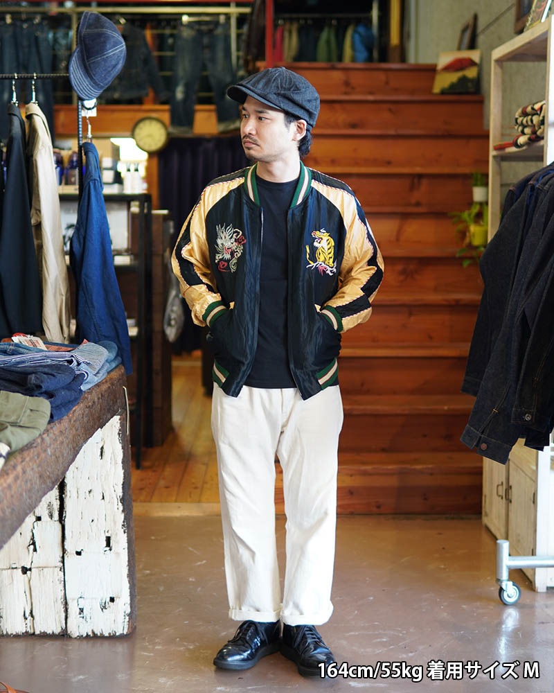 TAILOR TOYO �ơ��顼���� ��������� Early 1950s Style Acetate Souvenir Jacket ��JAPAN MAP�� �� ��GOLD DRAGON�� TT15542-119