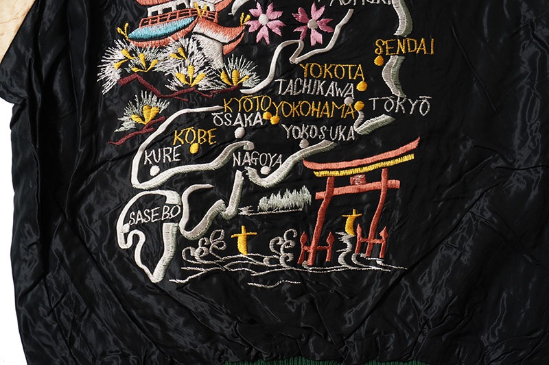 TAILOR TOYO �ơ��顼���� ��������� Early 1950s Style Acetate Souvenir Jacket ��JAPAN MAP�� �� ��GOLD DRAGON�� TT15542-119