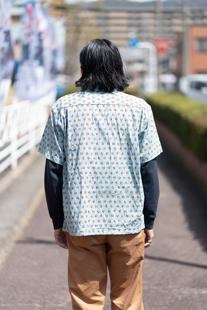 STAR OF HOLLYWOOD ���������֥ϥꥦ�å� Ⱦµ ����� DOBBY COTTON OPEN SHIRT "BLUE MOUNTAIN"  SH39498