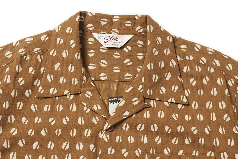 STAR OF HOLLYWOOD ���������֥ϥꥦ�å� Ⱦµ ����� DOBBY COTTON OPEN SHIRT "BLUE MOUNTAIN"  SH39498