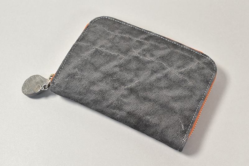 chapllin ����åץ�� �ߥɥ륦����å� ��ELEPHANT LEATHER MIDDLE WALLET�� GRAY/CAMEL CPW-RZM-EL