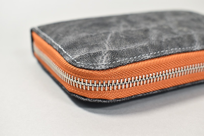 chapllin ����åץ�� �ߥɥ륦����å� ��ELEPHANT LEATHER MIDDLE WALLET�� GRAY/CAMEL CPW-RZM-EL