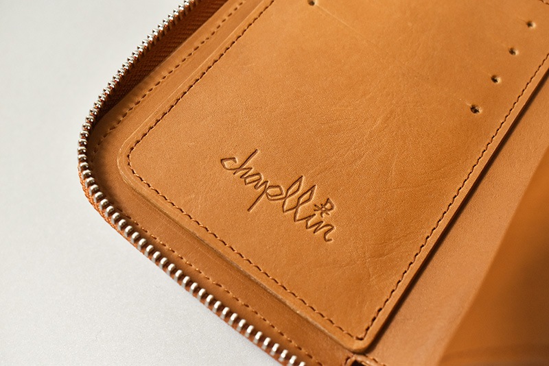 chapllin ����åץ�� �ߥɥ륦����å� ��ELEPHANT LEATHER MIDDLE WALLET�� GRAY/CAMEL CPW-RZM-EL