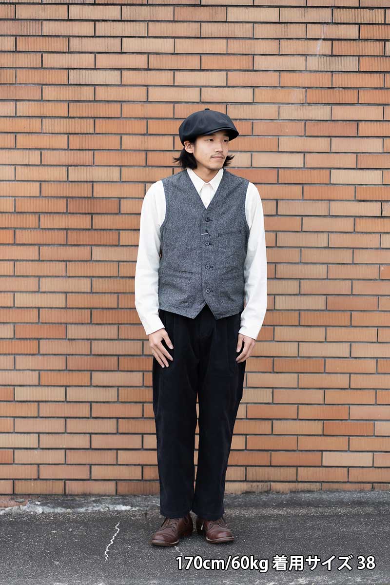 SUGAR CANE ���奬�������� �٥��� 9oz. BLACK COVERT WORK VEST SC12795