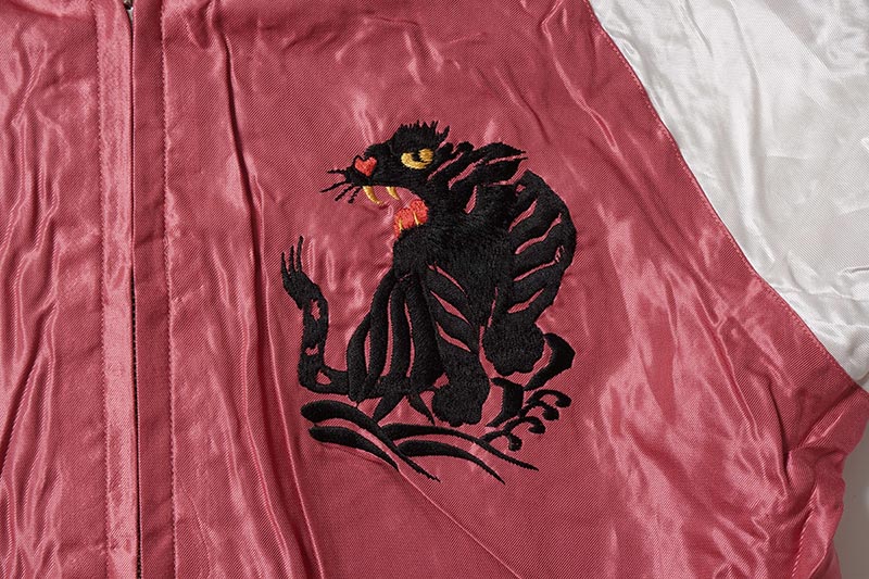 TAILOR TOYO ơ顼  Mid 1950s Style Acetate Souvenir Jacket ROARING TIGER  BLACK DRAGON TT15542-125