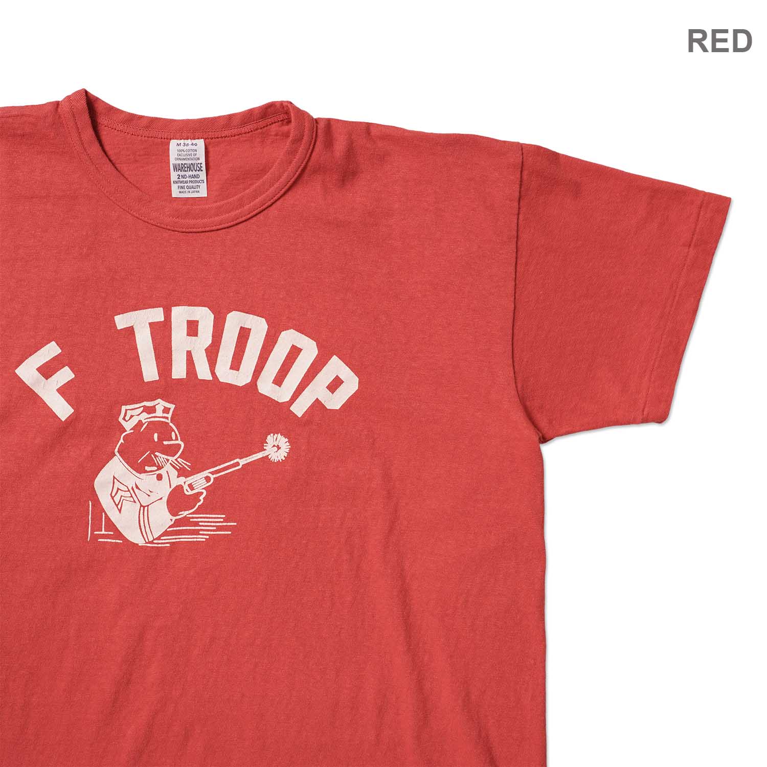 WAREHOUSE �������ϥ��� Ⱦµ T����� Lot 4064 "F TROOP"  4064-FTROOP(26SS)