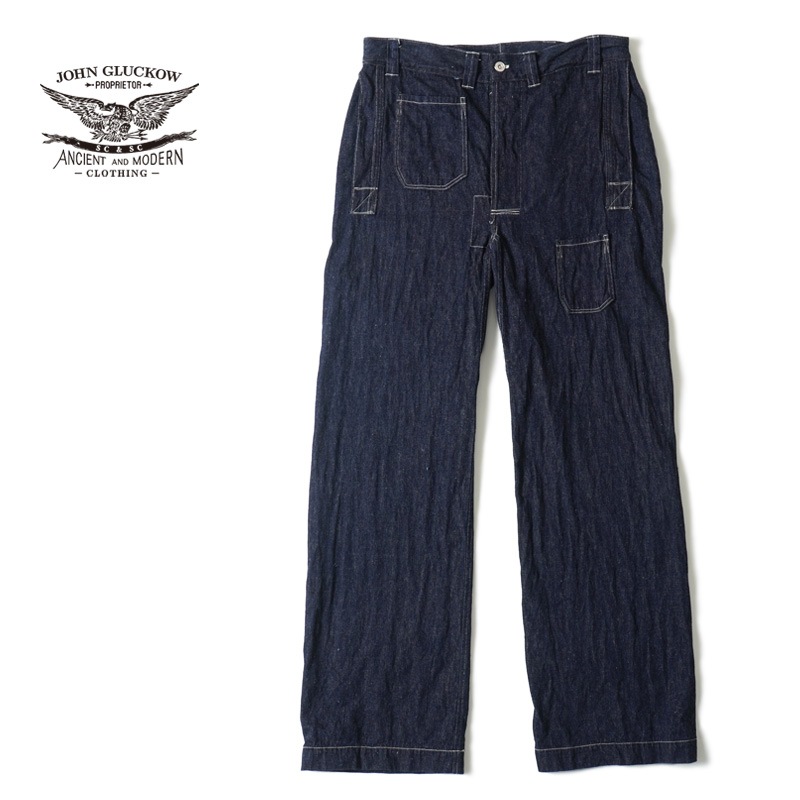 ڥ󥦥åJOHN GLUCKOW 󥰥å ѥ Lot JG-01  "1910s Netmaker's Trousers" JG-01-OR-OW