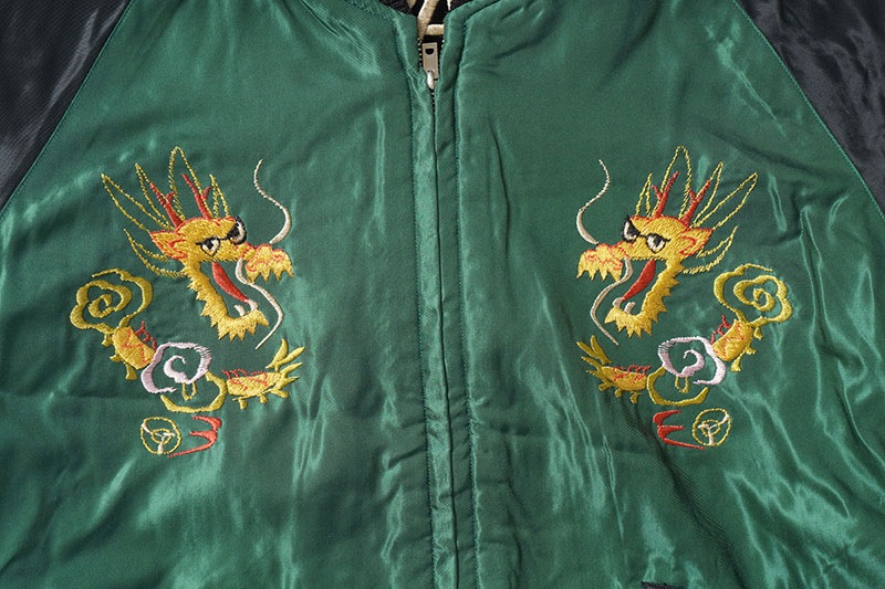 TAILOR TOYO �ơ��顼���Ρ����������Mid 1950s Style Velveteen (Two-tone) �� Acetate Souvenir Jacket  ��TIGER HEAD�� �� ��GOLD DRAGON��  TT15795-119