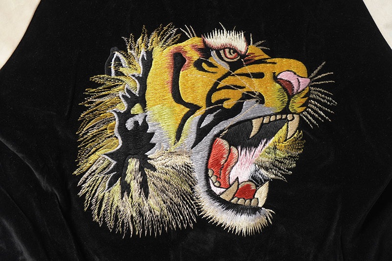 TAILOR TOYO �ơ��顼���Ρ����������Mid 1950s Style Velveteen (Two-tone) �� Acetate Souvenir Jacket  ��TIGER HEAD�� �� ��GOLD DRAGON��  TT15795-119