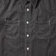 SUGAR CANE ���奬�������� Ⱦµ����� ��FICTION ROMANCE 8.5oz. BLACK WABASH STRIPE WORK SHIRT (SHORT SLEEVE)�� SC39702