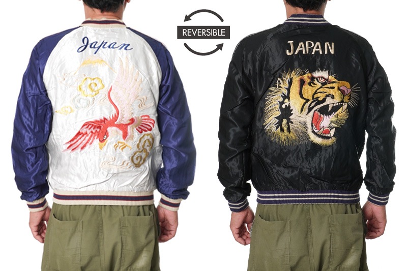 TAILOR TOYO ơ顼  Early 1950s Style Acetate Souvenir Jacket  RED EAGLE  TIGER HEAD  TT15542-190