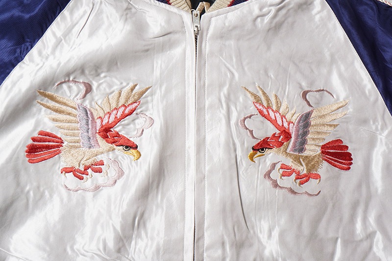 TAILOR TOYO ơ顼  Early 1950s Style Acetate Souvenir Jacket  RED EAGLE  TIGER HEAD  TT15542-190