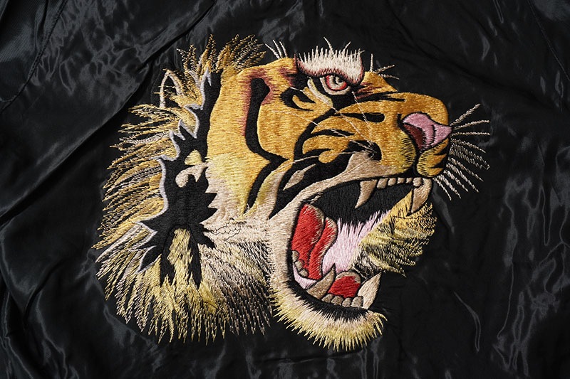 TAILOR TOYO ơ顼  Early 1950s Style Acetate Souvenir Jacket  RED EAGLE  TIGER HEAD  TT15542-190