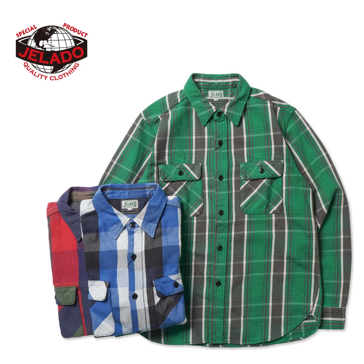 JELADO �����顼��  Ĺµ ����� ��Unionworkers Shirt Regular�� JP82127