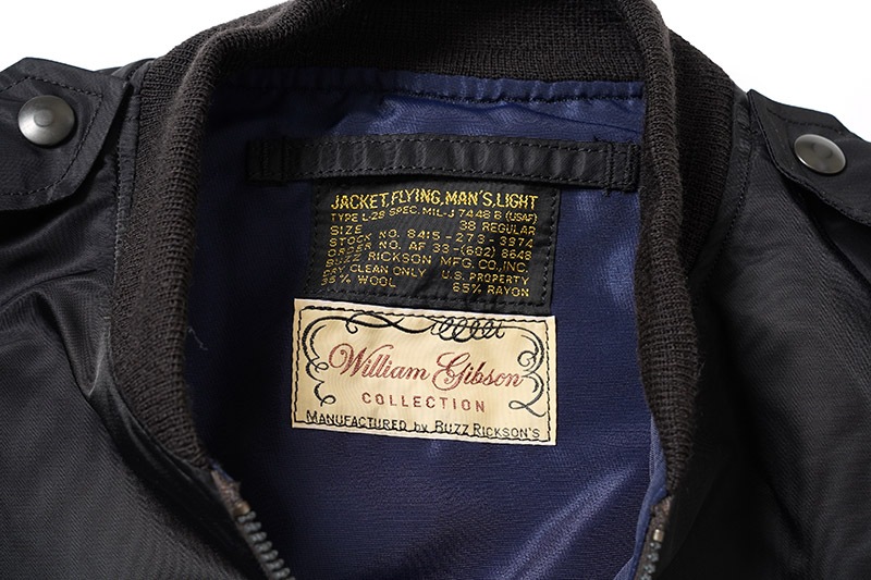 BUZZ RICKSON'S Хꥯ 㥱å "WILLIAM GIBSON COLLECTION Type BLACK L-2B (REGULAR)" BR14966