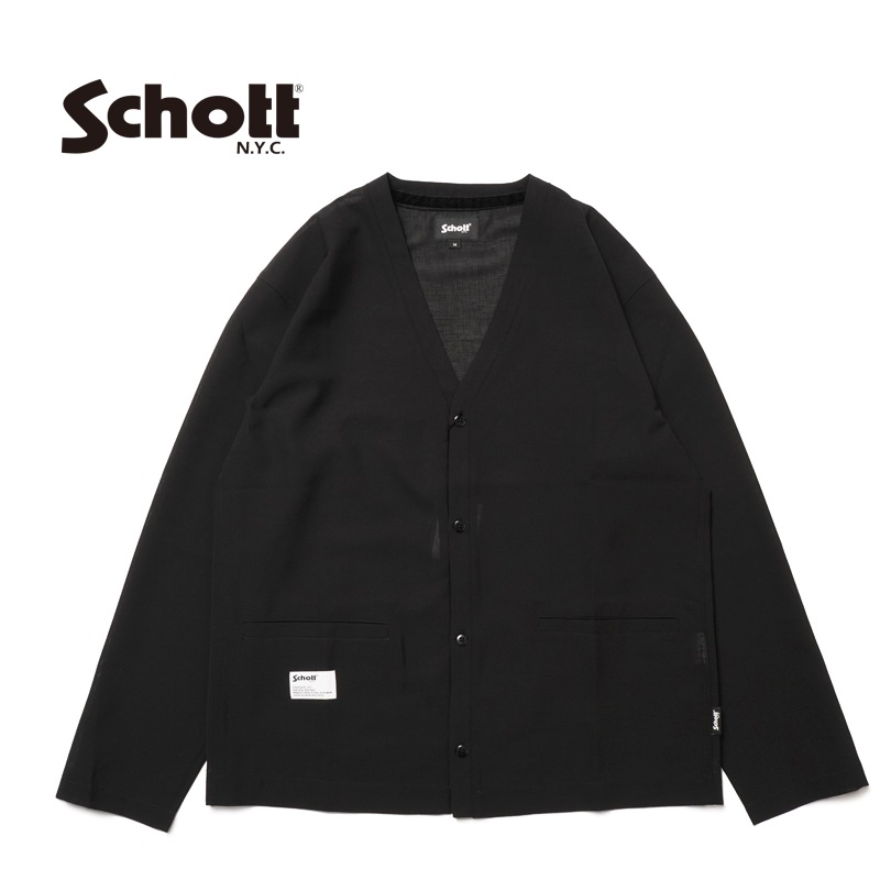 SCHOTT BROS. ブラックカーディガン セットアップ　上XL下L Schott｜LS KNIT CARDIGAN /ニット カーディガン | Rakuten
