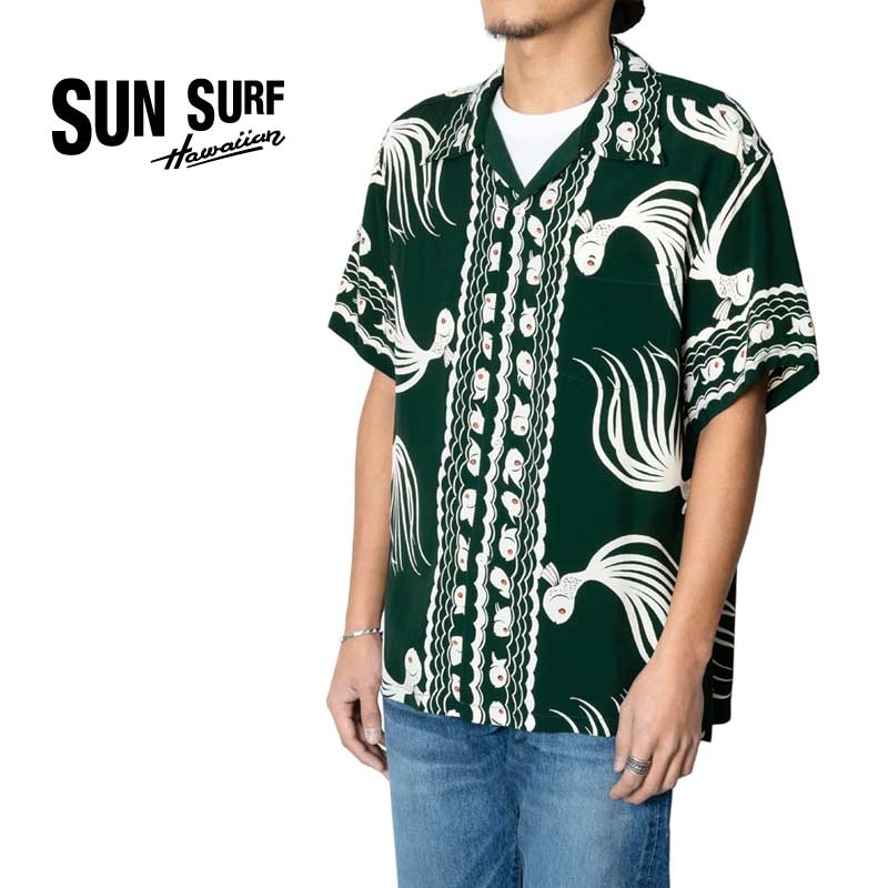 SUN SURF サンサーフ コットン×リネン オープン シャツ アロハ