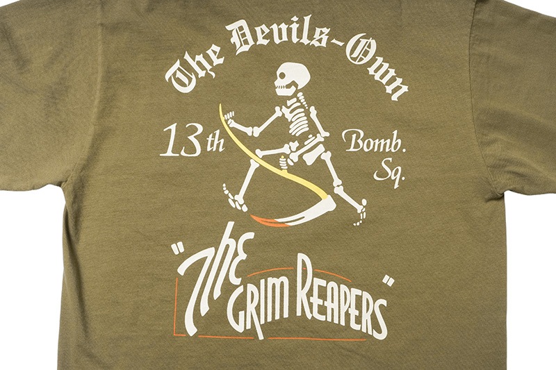 BUZZ RICKSON'S �Х��ꥯ���� Ĺµ T����� ��L/S T-SHIRT 13th BOMB.SQ.THE GRIM REAPERS��  BR69628