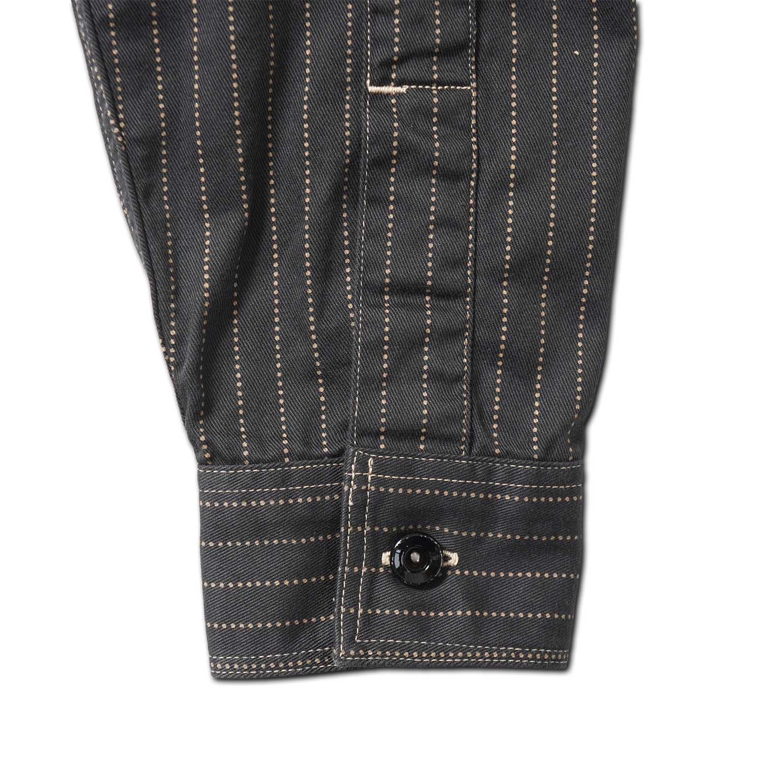 SUGAR CANE ���奬�������� Ĺµ ����� "FICTION ROMANCE 8.5oz. BLACK WABASH STRIPE WORK SHIRT"  SC29585