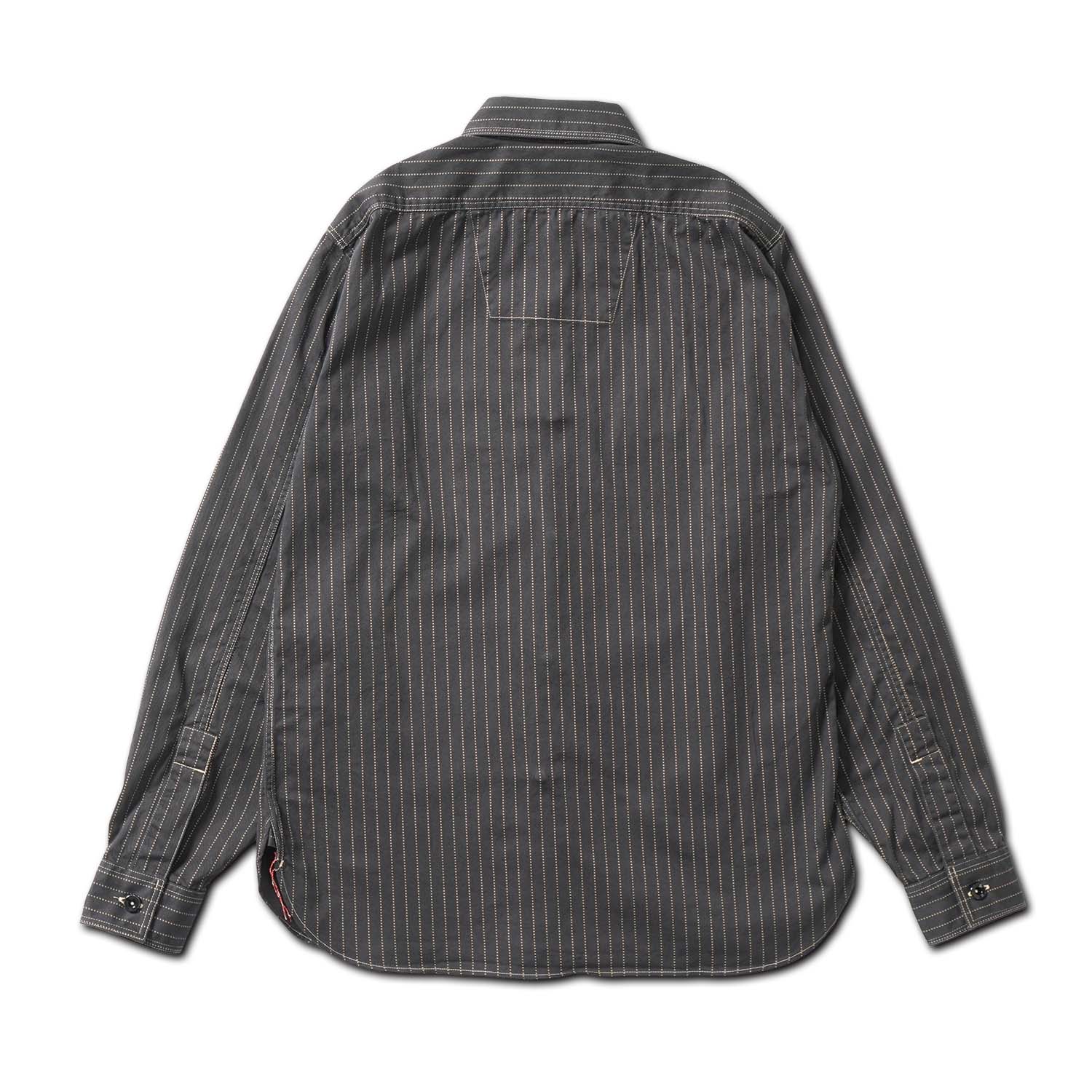 SUGAR CANE ���奬�������� Ĺµ ����� "FICTION ROMANCE 8.5oz. BLACK WABASH STRIPE WORK SHIRT"  SC29585