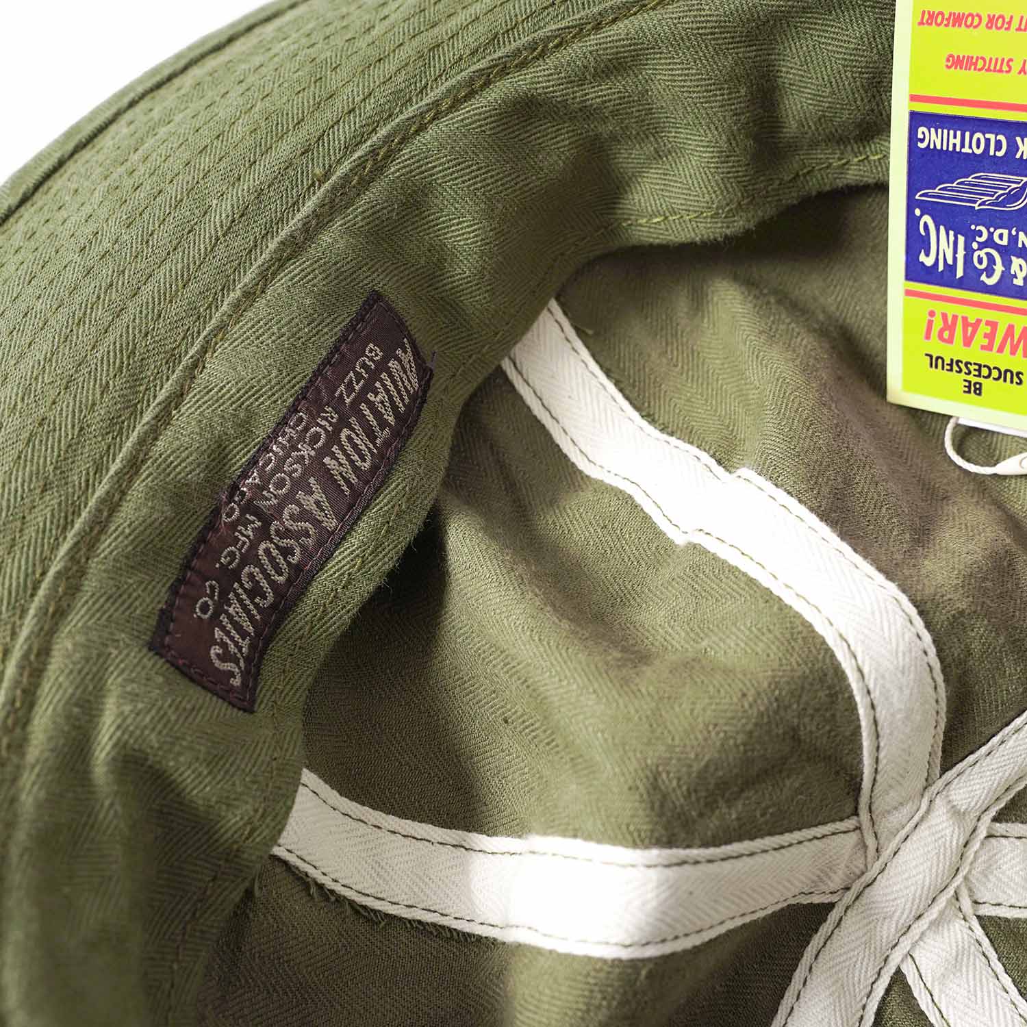 BUZZ RICKSON'S �Х��ꥯ���� ˹�� �ϥåȡ�"AVIATION ASSOCIATES O.D. HERRINGBONE ARMY HAT"��BR02537