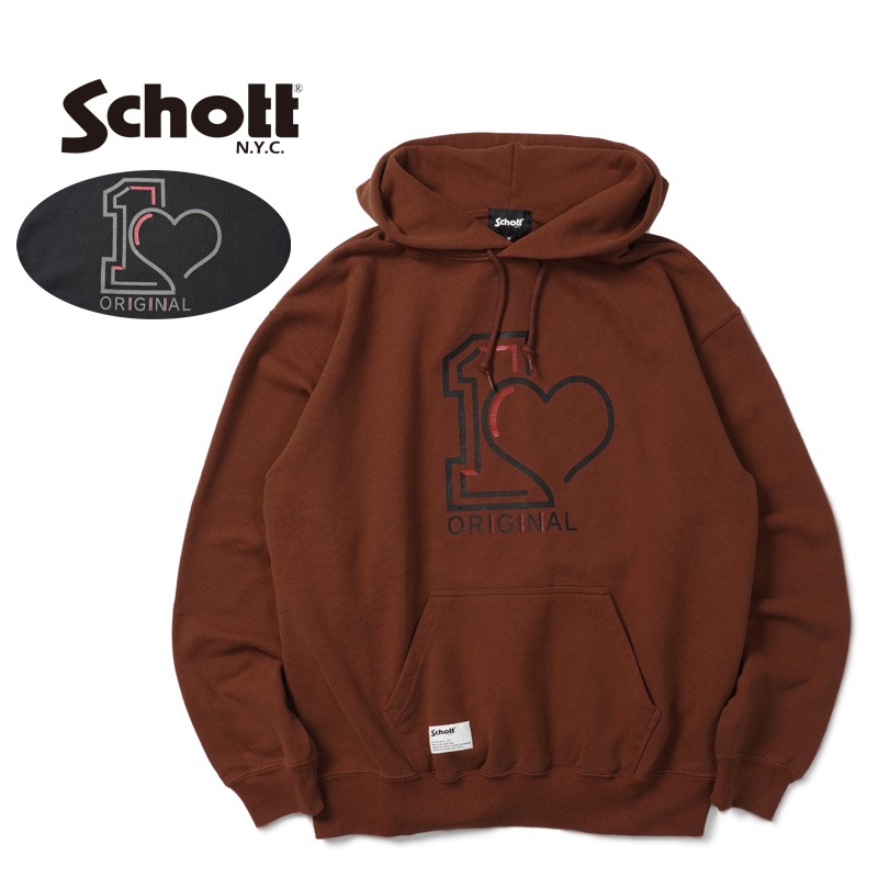 Schott ����å� �������å� �ѡ�����  "ORIGINAL HEART HOODED SWEAT"  782-4231002