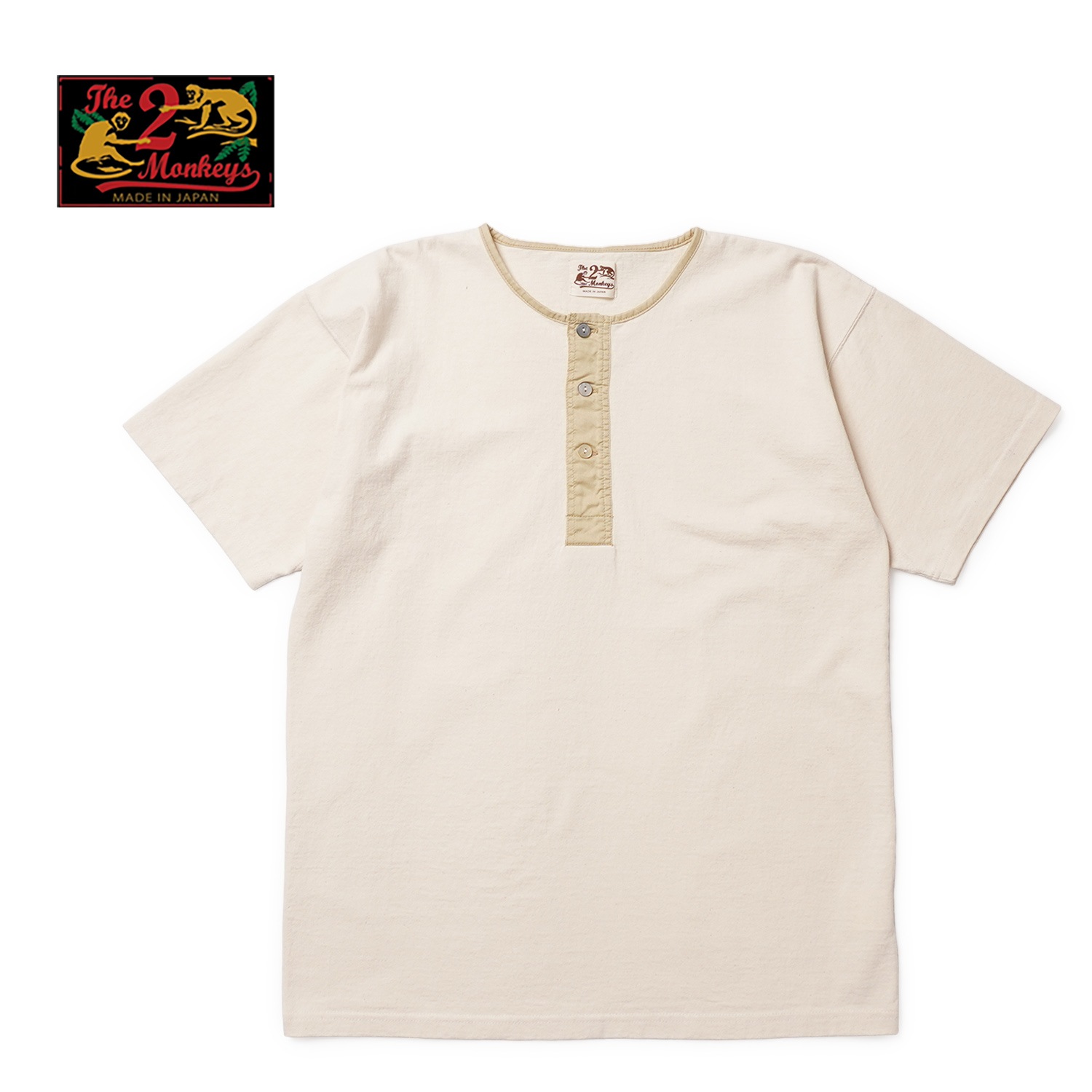 The 2 Monkeys �� �ġ���󥭡��� Ⱦµ�إ�꡼�ͥå� T�����  ��Classic Henley Shirt��  TM12244