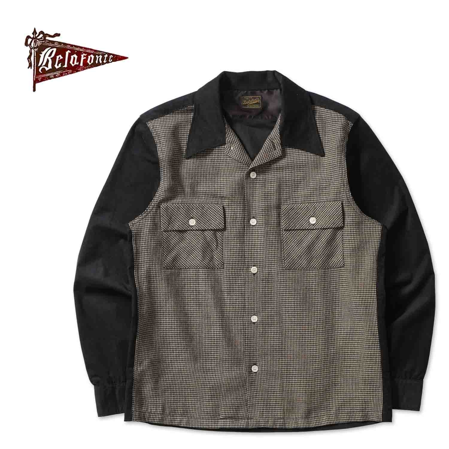 BELAFONTE �٥�ե���� Ĺµ����� "RAGTIME PANEL CORDUROY OPEN COLLAR NO LOOP SHIRTS" BF-29-7