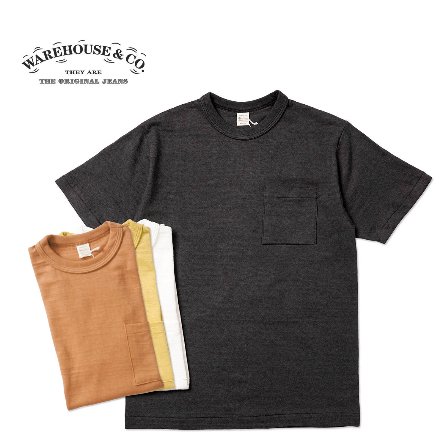 WAREHOUSE �������ϥ��� Ⱦµ T����� Lot 4601 "̵��" 4601-POCKET(26SS)