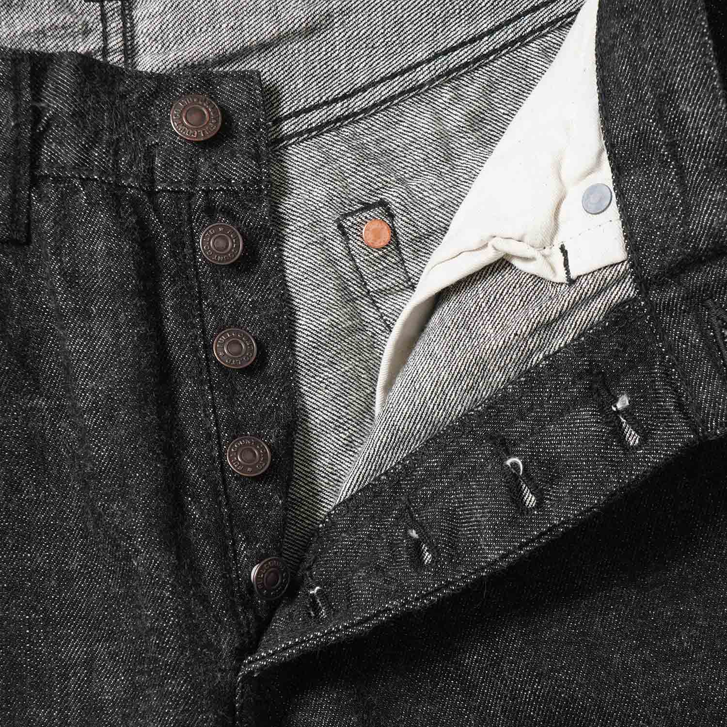 FULLCOUNT �ե륫����� �ѥ��  "Straight Black Selvedge Denim(Super Smooth)"  1101BKSS