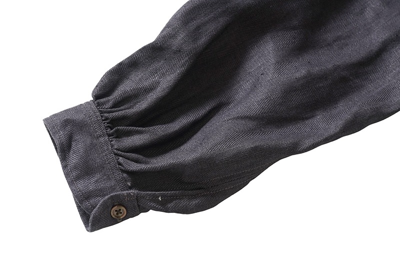 The 2 Monkeys �� �ġ���󥭡��� Ĺµ ����� �֥饦�� ��Herrinbone Linen Artisan Shirts�� TM12142