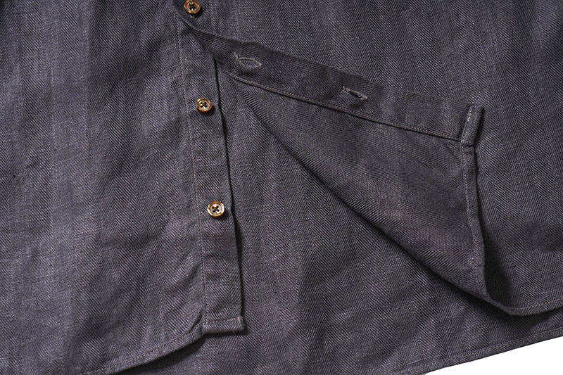 The 2 Monkeys �� �ġ���󥭡��� Ĺµ ����� �֥饦�� ��Herrinbone Linen Artisan Shirts�� TM12142