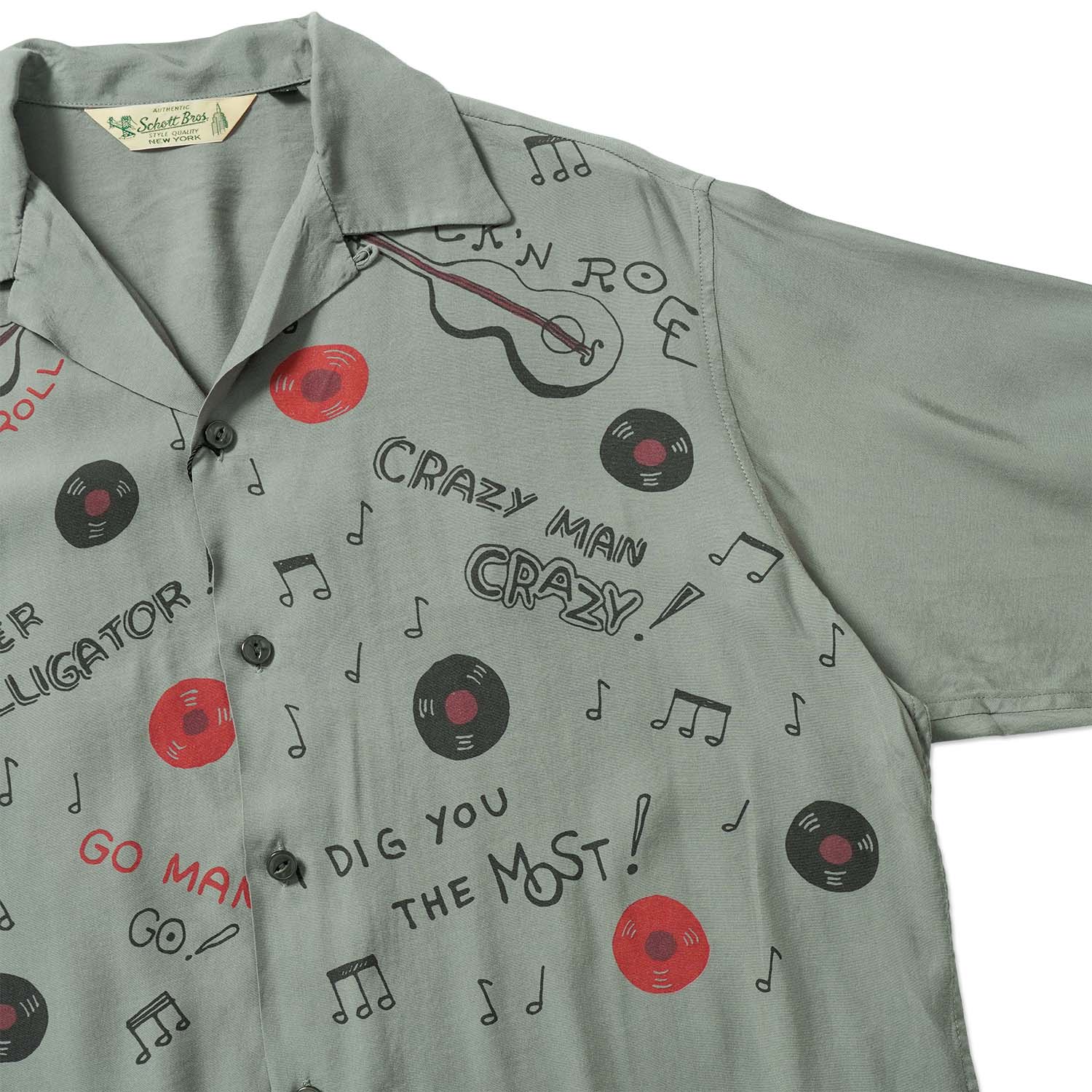 Schott ����å� Ĺµ����� "ROCK'N ROLL RAYON SHIRT"  782-6120005