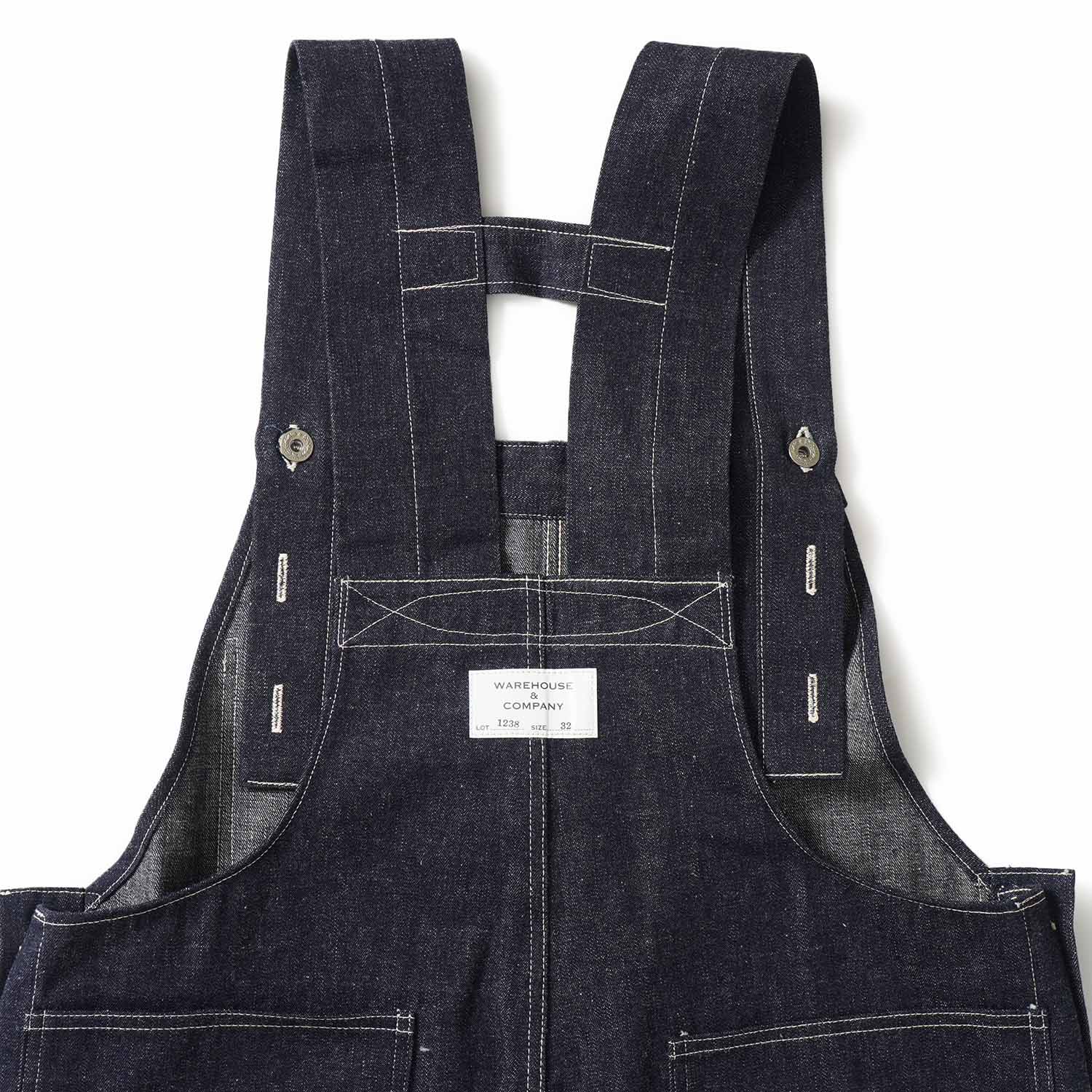 �ڥ�󥦥��å����WAREHOUSE �������ϥ��� �����С������� Lot 1238 ��1930'S INDIGO BLUE and WHITE CHECK OVERALL" 1238-IND-OW(25SS)