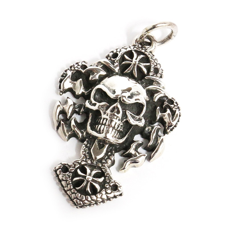 シルバー925 ペンダント BIGサイズ 大きい 髑髏 スカルペンダント シルバー925 ペンダント BIGサイズ 大きい 髑髏 スカルペンダント