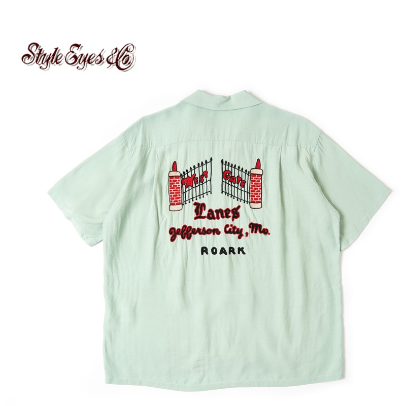STYLE EYES �������륢���� Ⱦµ �����  RAYON BOWLING SHIRT ��WEST GATE LANES�� SE39057