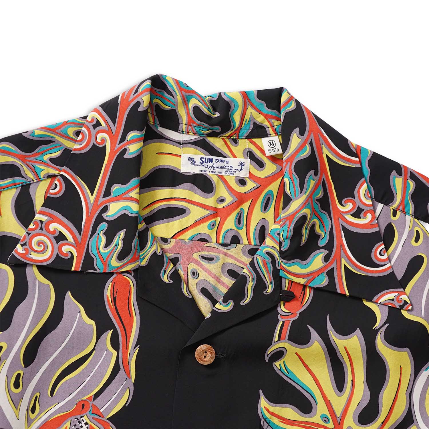 SUN SURF ���󥵡��� Ⱦµ �����ϥ���� RAYON HAWAIIAN SHIRT ��MONSTERA BORDER��  SS39622