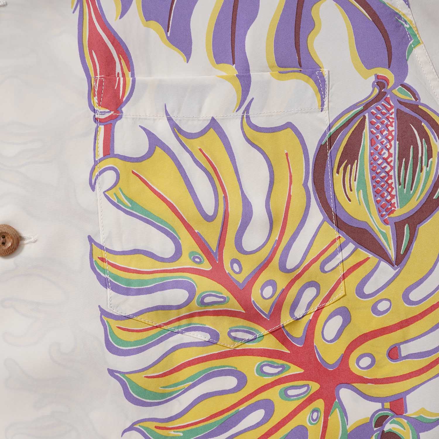 SUN SURF ���󥵡��� Ⱦµ �����ϥ���� RAYON HAWAIIAN SHIRT ��MONSTERA BORDER��  SS39622