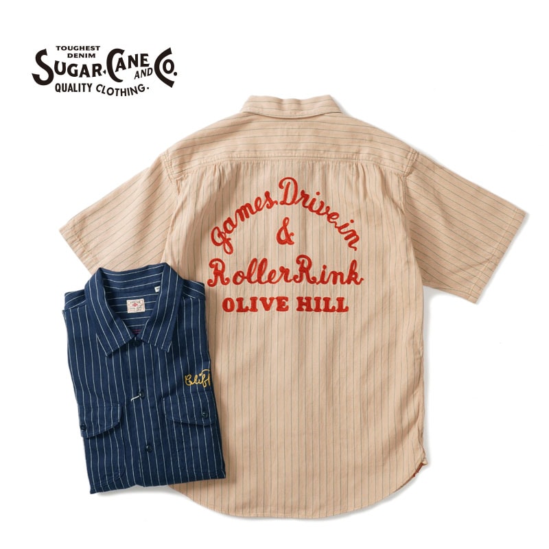 SUGAR CANE 奬 Ⱦµ COKE STRIPE WORK SHIRT SC39305