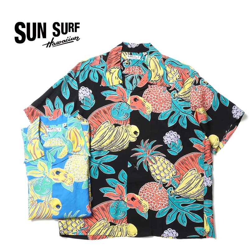 SUN SURF ���󥵡��� Ⱦµ �����ϥ���� RAYON HAWAIIAN SHIRT ��TROPICAL FRUITS�� SS39415