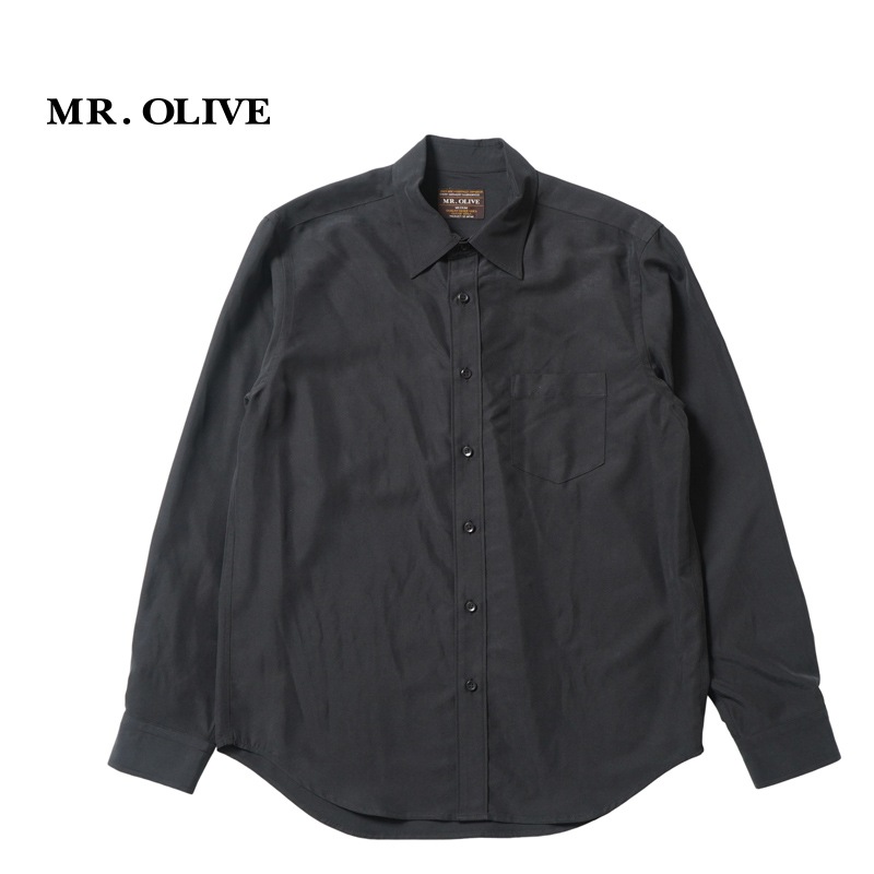 MR.OLIVE �ߥ��������꡼�� Ĺµ�����  "T-R POWDER POPLIN CLOTH - REGULAR COLLAR SHIRT"  M253101